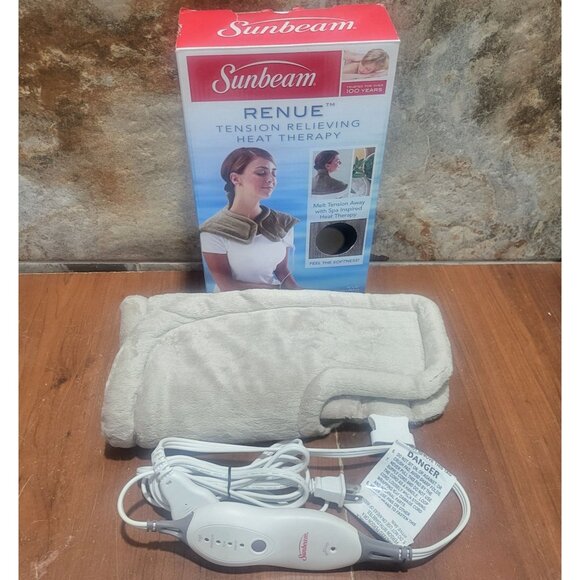 Sunbeam Neck Renue Tension Relief Heating Pad Heat Wrap - Picture 7 of 12